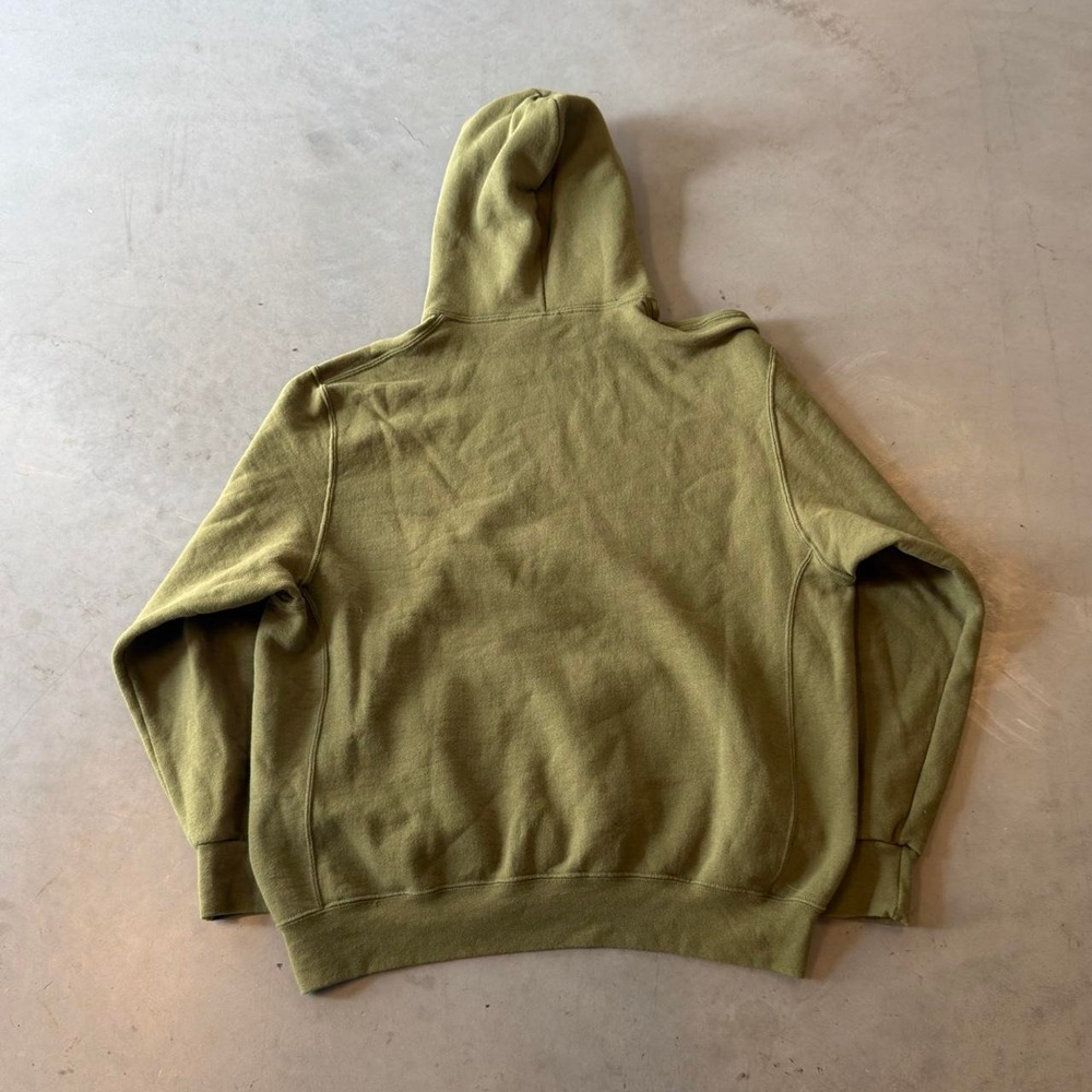 Vintage Russell athletic olive green blank pullover hoodie - Picture 3 of 6